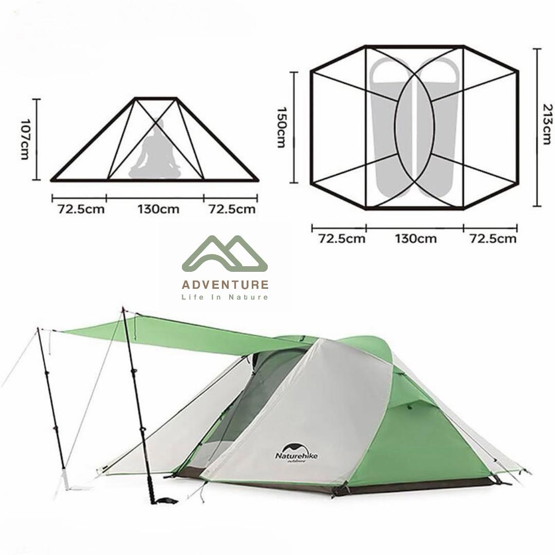 چادر ۲ نفره پروانه ای نیچرهایک مدل NH21YW132