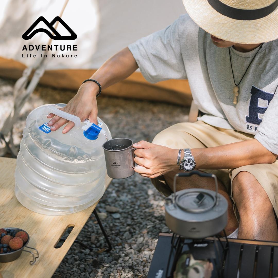 گالن آب آکاردئونی شیردار 15 لیتری نیچرهایک